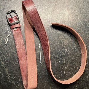 Full-Grain Leather Belt, Brown (NWOT)